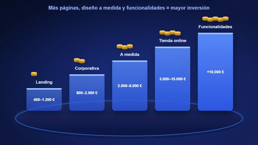 Cuánto cuesta una página web según el tipo de web